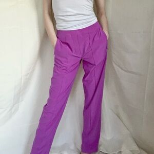 Purple Athleta wide leg pants